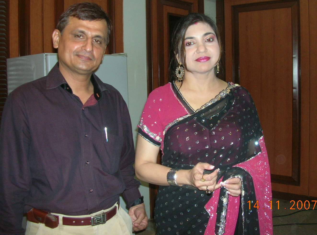 Vineet Wason with playback singer  Alka Yagnik