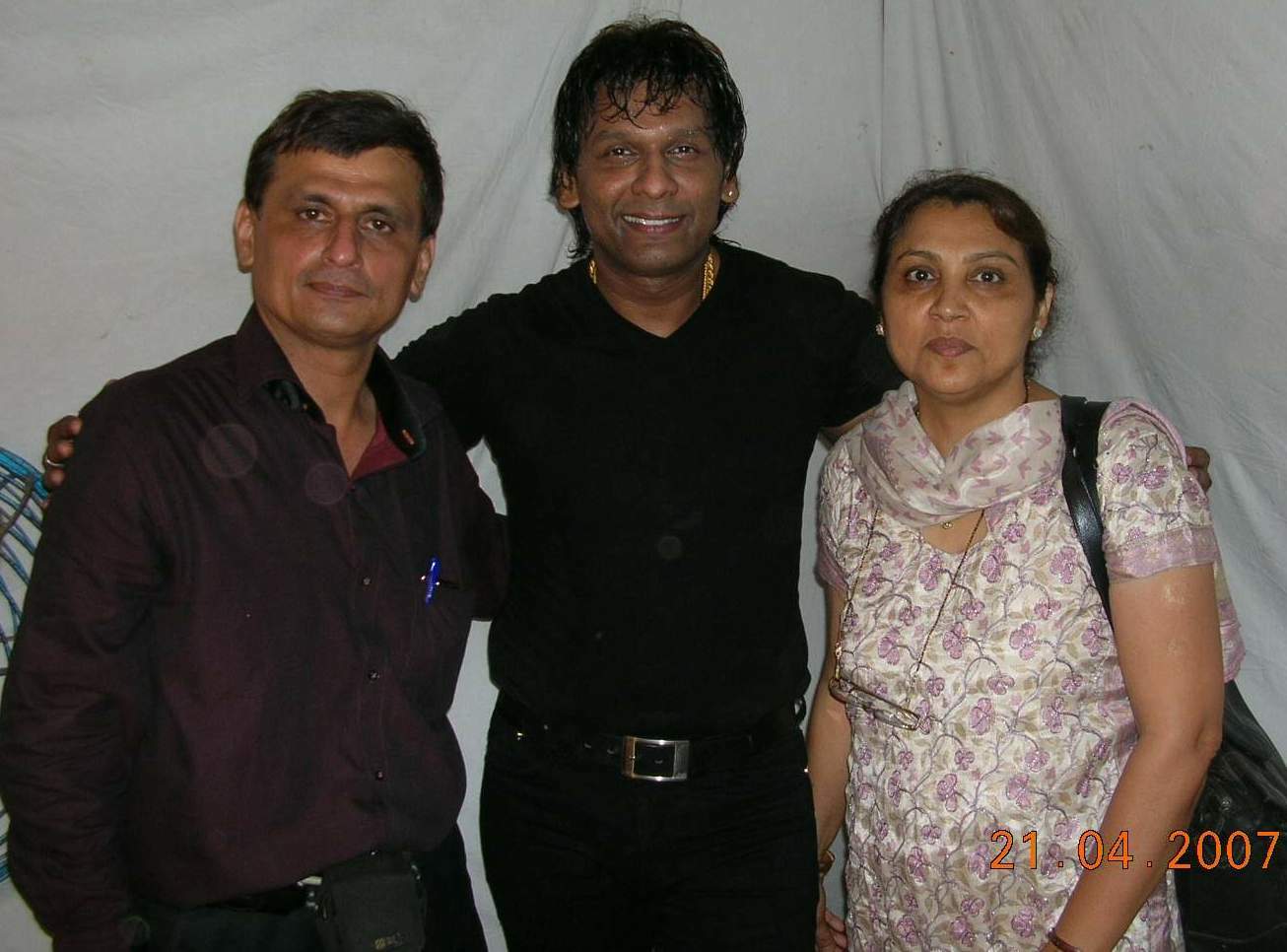 Playback singer  Vinod Rathod with sunita & Vineet Wason at  event managed by Wizent