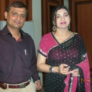 Vineet Wason with playback singer  Alka Yagnik