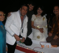 Film Star  Jacky Shroff with mrs. wason and ghazal singers at event managed by Wizent