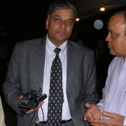 Vineet Wason with union minister for petroleum Mr Murli Deora