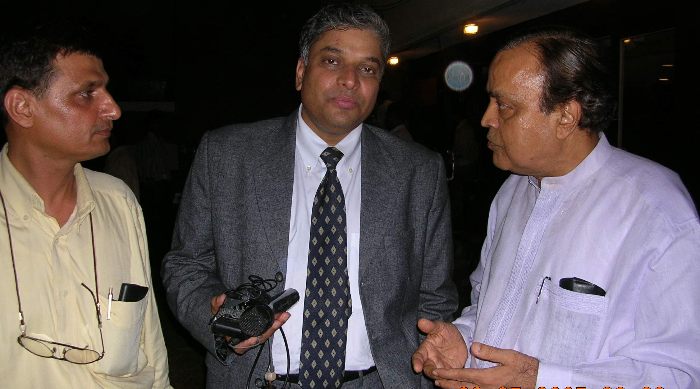 Vineet Wason with union minister for petroleum Mr Murli Deora